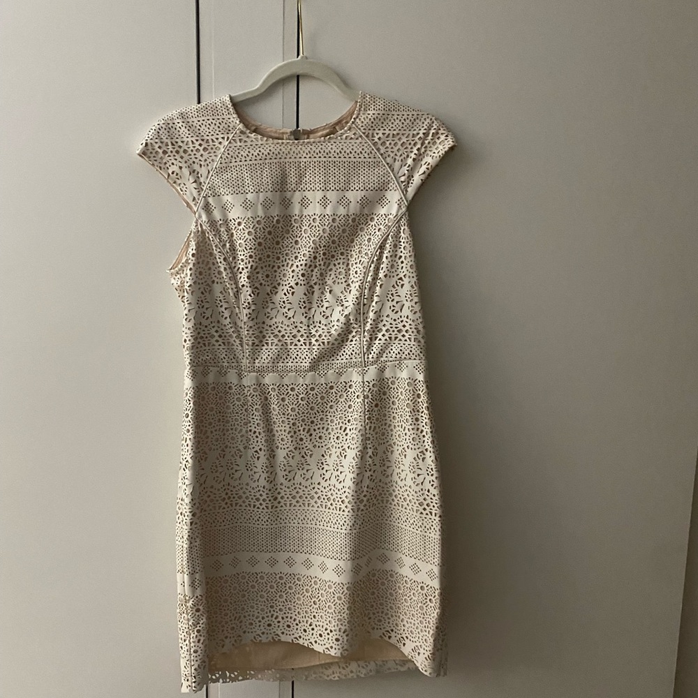 White leather mini dress